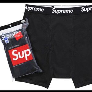 NEW Supreme Hanes Mens Boxer Brief - Lot of 7 - Black XL